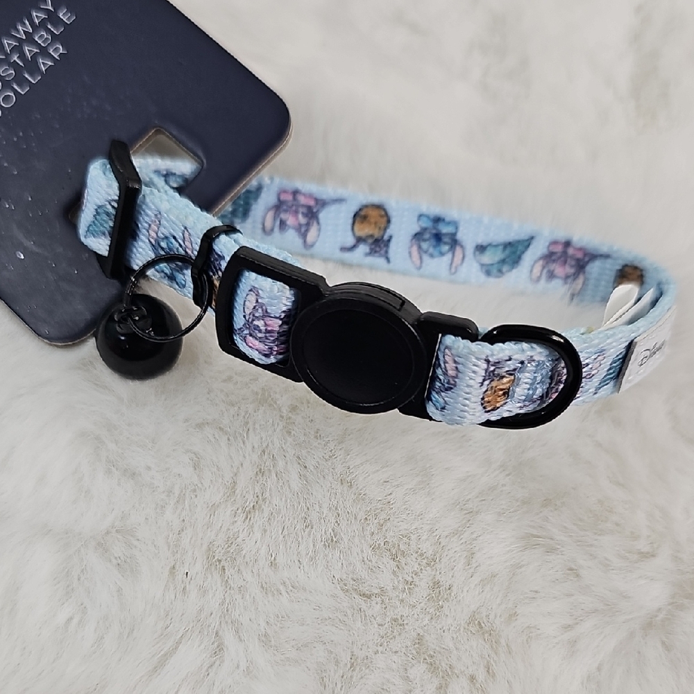 Sassy Meow Disney Stitch Cat Breakaway Adjustable Collar S 0.4" X 5.5"-8" Blue